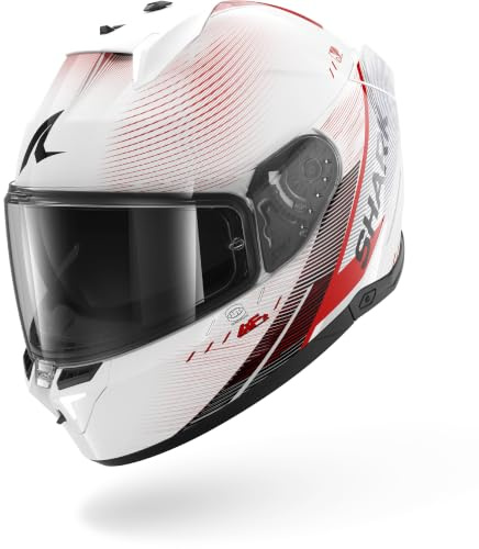 Shark, Integraler Motorradhelm SKWAL i3 SPEED-TECH White Red Black WRK, S