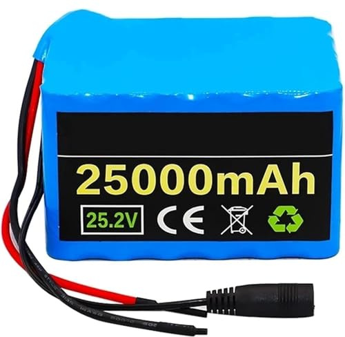 25.2V 25AH 6S4P E-Bike Battery Electric Bike Battery Pack, Electric Bicycle Scooter Removable Replacement Battery, with Charger, for 200W~750W Motor XT60+DC