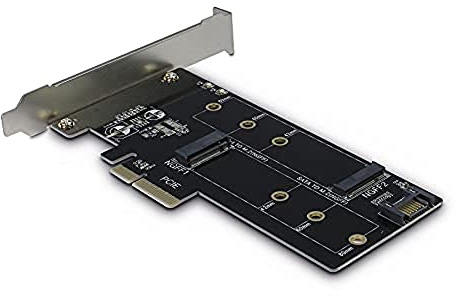 Inter-Tech 88885375 AC Adapter KT015, PCIe x4 zu M.2 PCIe + SATA zu M.2 SATA, único