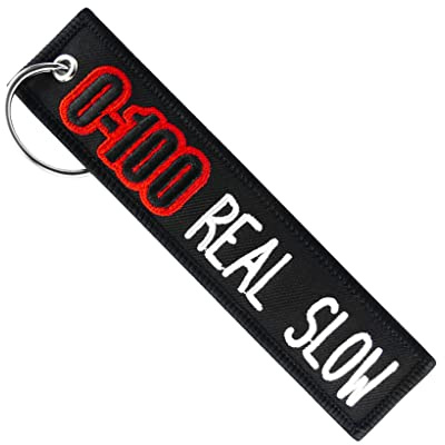 MotoLoot Keychain for Motorcycles, Scooters, Cars and Gifts, 0-100 Real Slow, Medium