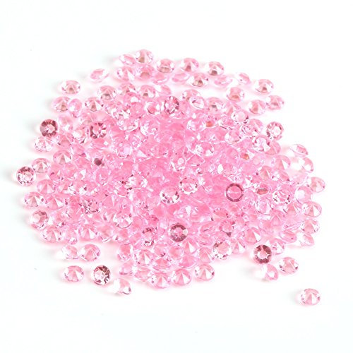 1000pcs 4.5mm Petits Cristaux Perles Acrylique Vase Filler Table Centrepiece en Forme de Diamants De Mariage Nuptiale De Douche Décorations (Rose)
