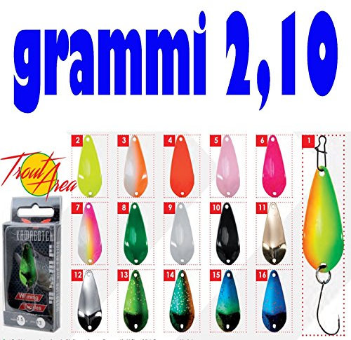 ondulanti trota lago mini spoon esche artificiali pesca trout area cucchiaini gr.2,10 (7)