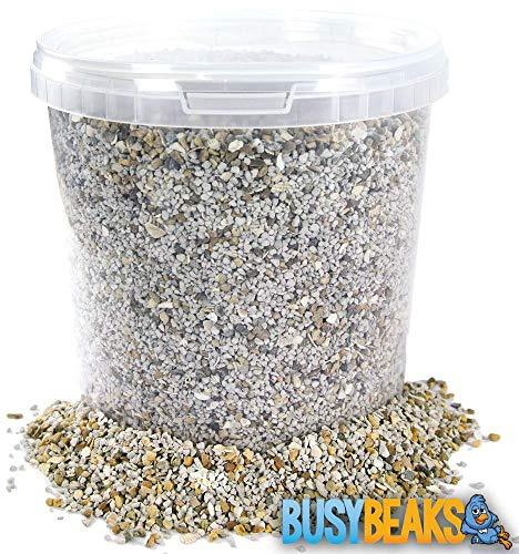 BusyBeaks Mixed Poultry Grit | Premium Quality Natural Feed Mix | Added Oyster Shell | Rich in Vitamins and Calcium | A Nutritious Supplement Food | Strong Beaks, Tough Bones & Large Eggs (10L Tub)