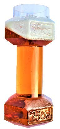 Vasos de cerveza con mancuernas, enviados en un embalaje robusto con moldeado 708.7 g en el lateral, cada vaso tiene capacidad para 25 onzas de cerveza; un regalo divertido tanto para hombres como