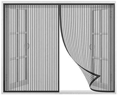 Zanzariera Magnetica per Porte 140x260cmTenda Zanzariera Porta Ingresso Cortile, Anti Insetti Traspirante Chiusura Automatica con, Facile da installare senza perforazione, Nero