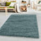 SIMPEX Teppich Wohnzimmer Shaggy 300 x 400 cm Aqua Blau Modern Einfarbig Design - Hochflor Teppich Schlafzimmer Pflegeleicht und Extra Weich - Teppich Flauschig für Küche Esszimmer Kinderzimmer Rug