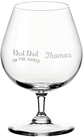 polar-effekt Cognacglas 400 ml mit Wunschnamen graviert - personalisiert - Geburtstag, Weihnachten, Jubiläum - Mann, Papa, Opa - Whisky, Scotch, Brandy, Cognac - Motiv Best Dad