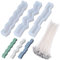 Cayway 103 Stück Kerze Resin Silikonform, 3 Stück Lange Welle Kerze Schmuck Silikonform und 100 Stück Kerzendocht für Kerzenherstellung, Stumpenkerze Silikonformen DIY