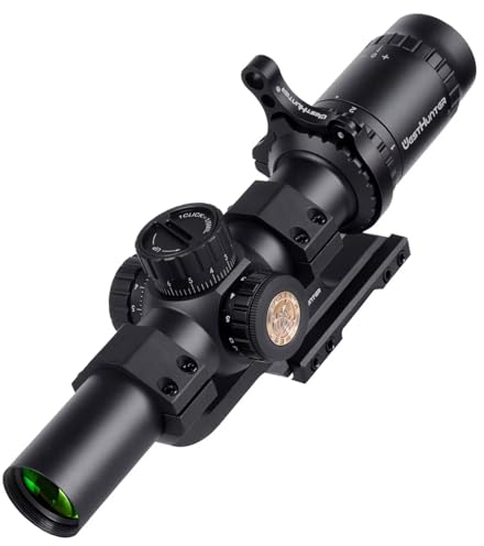 WestHunter Optics HD 1-6x24 IR Riflescope, 30mm Tube Red Green Illuminated Reticle Second Focal Plane Tactical Precision 1/5 MIL Shooting Scope | Reticle-A, Picatinny Shooting Kit A