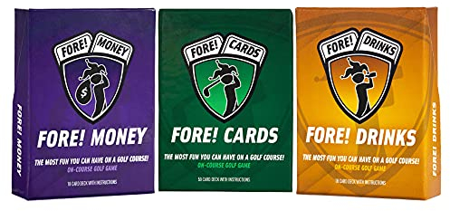 Fore! Cards Game Bundle - 3 On-Course Golf Games, Tons of Fun!
