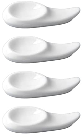 BESTonZON Soporte de cerámica para Palillos Chinos, bandejas, Cojines, Bancos, Palillos, cucharas, Soporte para Cuchillos, Bandeja para Cuchillos, decoración de Mesa, 4 Unidades