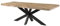 MASSIVMOEBEL24.DE | Freeform 5 - massiver Baumkantentisch 200x100 | beige - lackiert | Echtholz Esstisch aus Mangoholz - Eisen matt| Massivholztisch mit echter Baumkante
