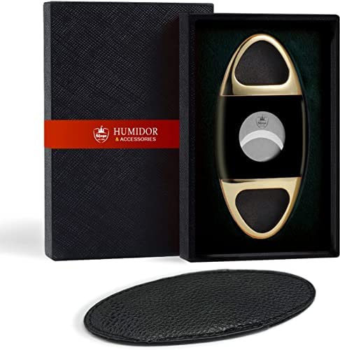 Tagliasigari Ghigliottina,SLEGE Tagliasigari ø25mm Sharp Cigar Cutter,Corpo LegaZinco,Doppie lame acciaio inossidabile,Golden KingKong Taglia sigari Cubani,per Robustos e Churchill