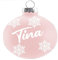 Weihnachtskugel mit Name Bedruckte aus Glas 10cm Wunschtext | Matt &Glänzend Personalisierte Christbaumkugel Groß | Weihnachten, Weihnachtsbaumschmuck | Kugeln (Matt, Rosa)