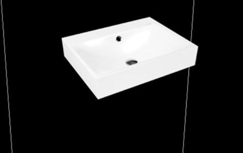 Kaldewei Silenio Wandwaschtisch 3044 600x460x120 mm, 904306033001, Ausführung: 1x3er Hahnlochbohrung mit Überlauf