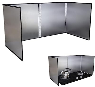 WINARA Spritzschutz Herd Faltbar Tragbarer Spritzschutz, Spritzschutz Für Küchenherd, Displayschutzfolie Aus Edelstahl, Faltbare Spritzschutzplatte(Size:40 * 80 * 40cm)