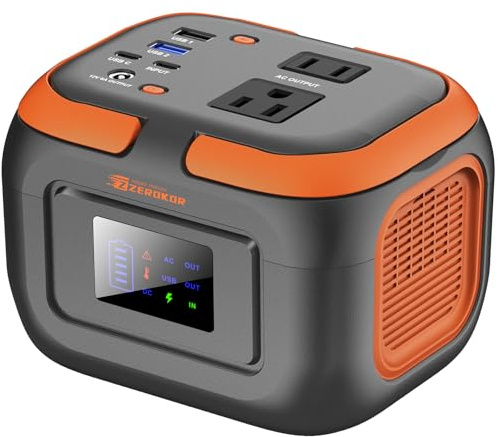 Centrale elettrica portatile da 120 W, power bank con presa AC, generatore portatile 97,6 Wh batteria esterna con ingresso USB C per campeggio, casa, furgone, vita e avventura