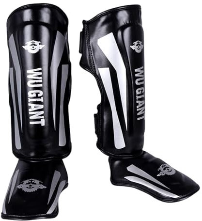 Muay Thai SchienbeinschüTzer,Shin Instep Protection,SchienbeinschüTzer Training FüR Kampfsport,Verstellbar,Mit Ristschutz,Unisex,FüR Kicks Im Kickboxen,Muay Thai Und Weitere Kampfsportarten