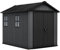 Keter Gerätehaus Newton Plus 759, kompakt & wetterfest, aus EVOTECH™-Material, mit Doppeltür, schiefergrau, Maße: 230 x 287 x 246 cm