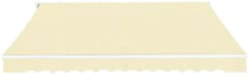 Toldo para terraza, jardín, balcón, brazo articulado, 600 cm, color crema