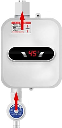 MEHOOSPVN Durchlauferhitzer 3500W mit Überhitzungsschutz, Trockengehschutz und Anti Elektro Wand Design, Warmwasserbereiter mit digitaler Temperaturanzeige und Temperaturregler, Badezimmer und Küche