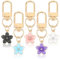 JIEYAO Porte-clés à fleurs mignons, porte-clés esthétiques, mini sac à dos floral, accessoire de sac à dos pour femme, Violet, bleu, rose, blanc, noir
