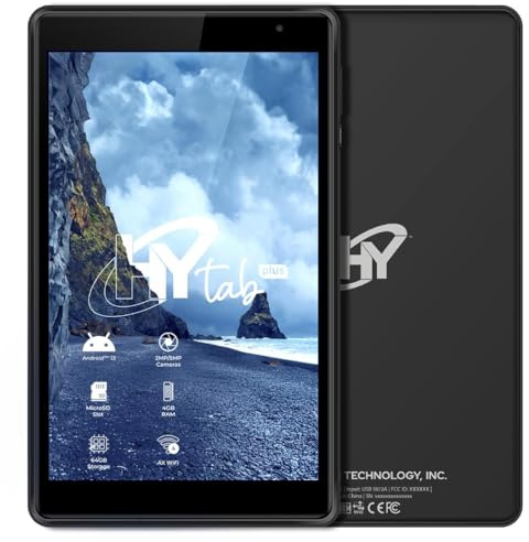 HYUNDAI Tablet HYTab Plus 8 Zoll | Android 13 Tablet | Stylus Pen, Kopfhörer & Displayschutz enthalten | Octa Core | HD IPS 1280x800 | 4GB RAM | 64GB Speicher | 8MP + 13MP Kamera | WiFi | 4000mAh