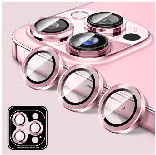 Kucheed Proteggi Obiettivo Della Fotocamera Compatibile con per iPhone 11 Pro/11 Pro Max, Proteggi Schermo per Fotocamera in Vetro Temperato HD, Anelli Singoli in Metallo con Allineamento Automatico