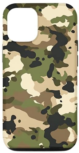 Camouflage Wald grün braun schwarz beige Militär Armee Hülle für iPhone 12/12 Pro