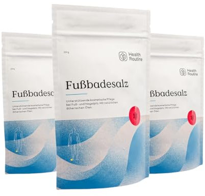 Health Routine Natürliches Fußbadesalz mit Teebaumöl 3er Pack – Für Pflege und Hygiene der Füße, mit 100% natürlichen Wirkstoffen