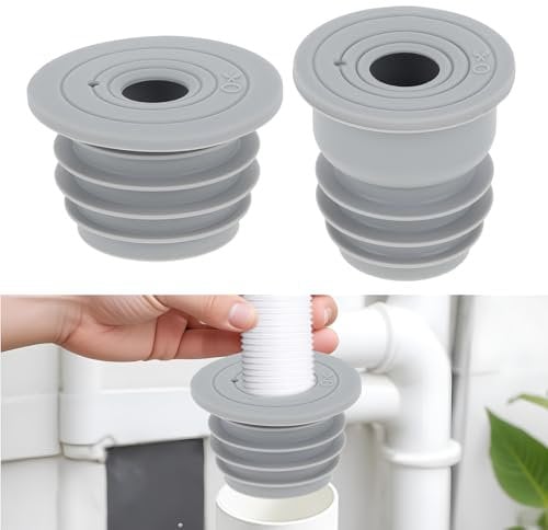 2 Stück Abflussrohr-Silikondichtung Stöpsel Abfluss Kanal Deodorant Abdeckung Waschmaschine Abflussrohr Dichtung Stopfen Bodenablauf Anti-Geruch Silikon Stöpsel für Küche Bad Waschmaschine Abfluss