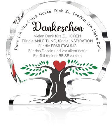 VivaJoy Dankeschön Geschenke, Acryl-Baumform Danke Geschenk für frauen, Personalisiert Dankeschön Geschenke Klein, Danke für Die Schöne Zeit, Dankeschön Erzieherin Kleines, Dankeschön Geschenk