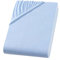 Spannbettlaken 90x200-100x200 cm Spannbetttuch Baumwolle Bettlaken für Matratzen bis 25 cm Höhe, Komfort Jersey Spannbettlaken Hellblau