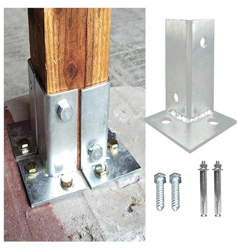 Post Anchor Base, Deck Post Base, Pergola Post Base, Heavy Duty Post Anchors Wood Post Support Base, for 2.8in x 2.8in Wood, Pergola, Gazebo, Deck, Railing Kit Hardware (Color :(1 Pcs)