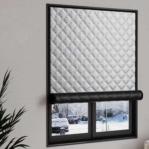 CMYAOYC Fenster Isolierung Gegen Kälte Winter-Fensterisolationsset, Wetterfeste Isolierfolie für Fenster Winterfest Machen, Wiederverwendbares Fensterisolationsset(W 100cm x H 80cm/39 x 31.5)