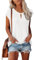 Rapbin Women T-Shirts Summer Tops for Women UK V Neck Cap Sleeve Tank Tops Oversized T Shirts White XXL