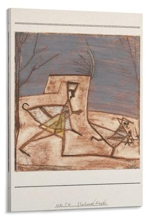 Paul Klee Floride Kind, Poster (Kinder fliegen), Kunstdruck, Poster, Wandkunst, Gemälde, Leinwand, Dekoration, Heimposter, 60 x 90 cm