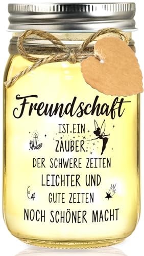 Hiipeefeel Geschenke für Beste Freundin, LED Flaschenlicht | Geburtstagsgeschenk Freundschaftsgeschenke für Frauen, Freundin Personalisierte Dankeschön Geschenke Geburtstag Weihnachten