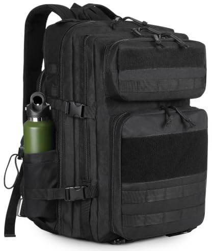 HUNTVP 50L Militär Rucksack Herren mit Schuhfach Taktischer Rucksack Molle Wanderrucksack Wasserdicht Tactical Backpack Sportrucksack Bundeswehr Daypack für Wandern Camping Outdoor