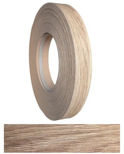 Gedotec Rebord de 21 mm - Rouleau de 100 m - Chêne américain - Rebord thermocollant - Avec colle thermofusible intégrée - Bande de bords pour meubles - Barre en mélamine - Placage en bois - Bande de