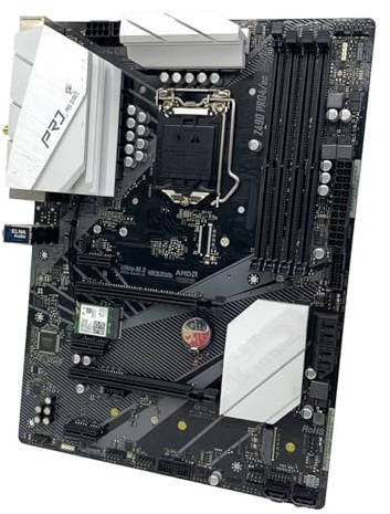 Carte mère Fit for ASROCK Z490 PRO4/AC Prend en Charge Le processeur Intel LGA1200 I9-10900K I7-10700K I5-10400F I3-10100F, Chipset DDR4 PCIe3.0 ATX