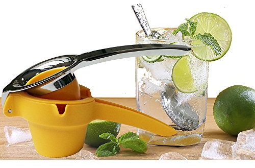 Cookit Presse Citron de Table avec Réservoir Verseur ambidextre JAUNE
