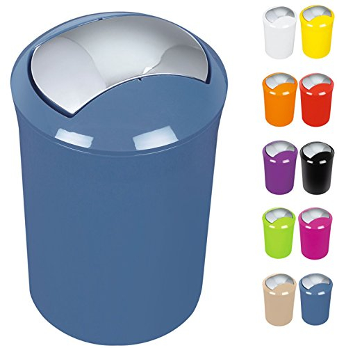 Spirella colección Sydney-Papelera de baño, 19x19x30 cm (5 L), Polyestireno, Azul