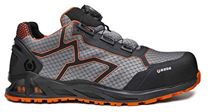Base Protection B1005G Damen K-Jump Sicherheitsschuhe Antistatisch | Grau/Orange, 39, S1P EN ISO 20345, Orthopädische Passform, Polyester, SmellStop Geruchshemmend, Obermaterial und Sohle