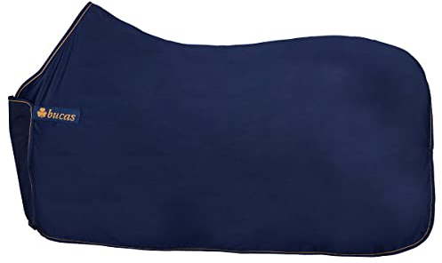 Bucas - Pferdedecke - Bucas Abschwitzdecke/Paradedecke/ Transportdecke Panel Prize Cooler Navy/Gold - 125cm