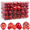 ZFYQ 100Pcs Palle di Natale, Set di Palline Decorative da Appendere per Decorazioni Natalizie per L'albero, Rosso