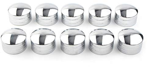 Cache-boulons à vis ronds chromés Three T, 10 pièces, pour Harley pour Sportster, Touring, Dyna, pour Softail, grande taille 13mm