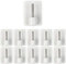 Gancio autoadesivo per bastone, 10 x Bianco, misura 24 x 16.5 mm, ganci per tenda, ganci per zanzariere, gancio adesivo per tende a finestra, aggancio per bastoni su finestre in PVC, curtain hooks