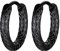 PROSTEEL 2,5mm breit mini Creolen 10mm Ohrringe schwarz Klappcreolen kariertes Muster Ohrringe Hip Hop Street Style Eboy Ohr Piercing Unisex Schmuck Accessoire