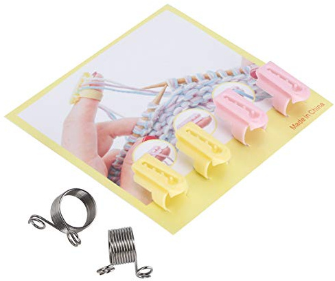 6 Stück Strickfingerhut Fadenführer Faden Nähzuebhör Fingerring Strickzubehör Garn Werkzeuge für Häkelstrick Bastel Zubehör